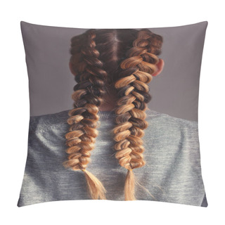 Personality  Young Woman With Beautiful Hairstyle Pillow Covers