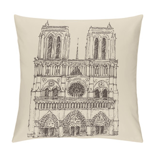 Personality  Cathedral Of Notre Dame De Paris Pillow Covers