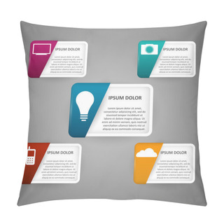 Personality  Technology Icons. Vector Illustration Pillow Covers