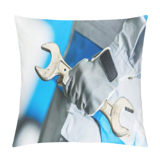 Personality  Mechanic With Large Wrench Pillow Covers