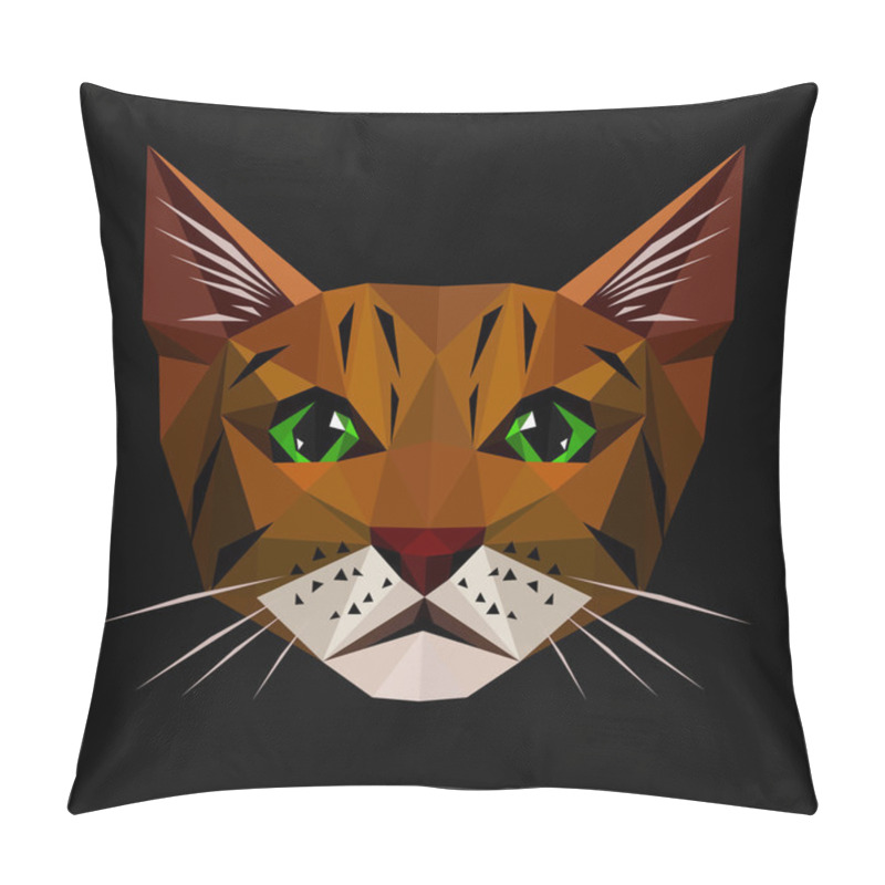 Personality  Vector Low Poly Cat Pillow Covers