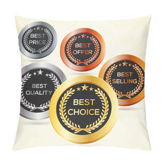 Personality  Set Of Vector Labels Pillow Covers