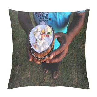 Personality  Indigenous Fijian Man Serves Fijian Food, Kokoda (Raw Fish Salad Pillow Covers