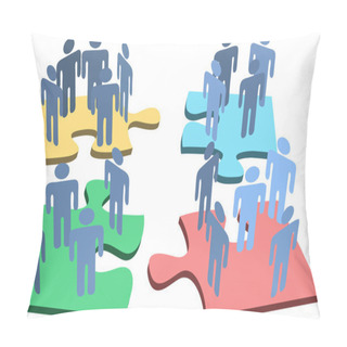 Personality  Human Group Organization Puzzle Pieces Solution Pillow Covers