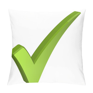 Personality  Green Check Mark In 3D Pillow Covers
