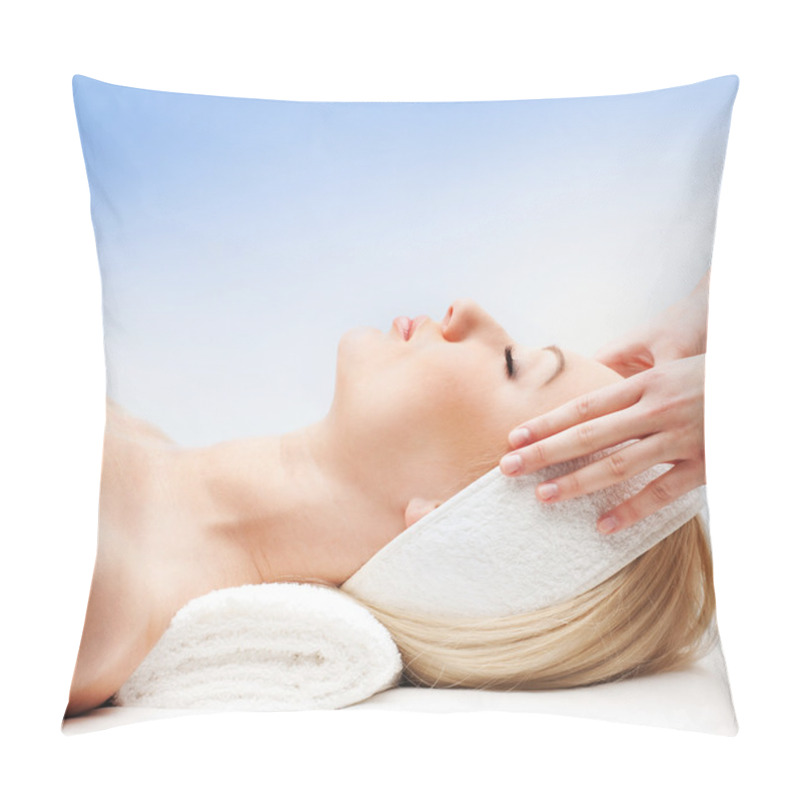 Personality  Young Beautiful Lady Getting Spa Treatment Pillow Covers