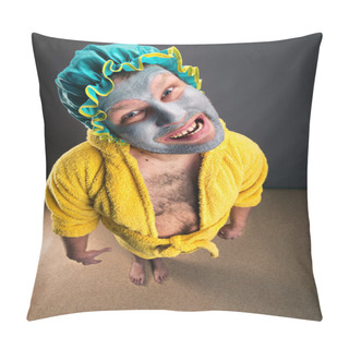 Personality  Strange Man With Face Pack Pillow Covers