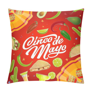 Personality  Mexican Fiesta Party Maracas, Food. Cinco De Mayo Pillow Covers