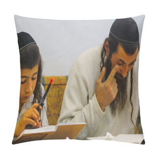Personality  Purim In The Old Abuhav Synagogue, Safed (Tzfat), Israel Pillow Covers