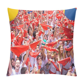 Personality  PAMPLONA, SPAIN -JULY 6: Are Having Fun At The Opening Of Pillow Covers