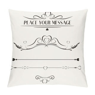 Personality  Set Of Valentine Elements, Vector Pillow Covers