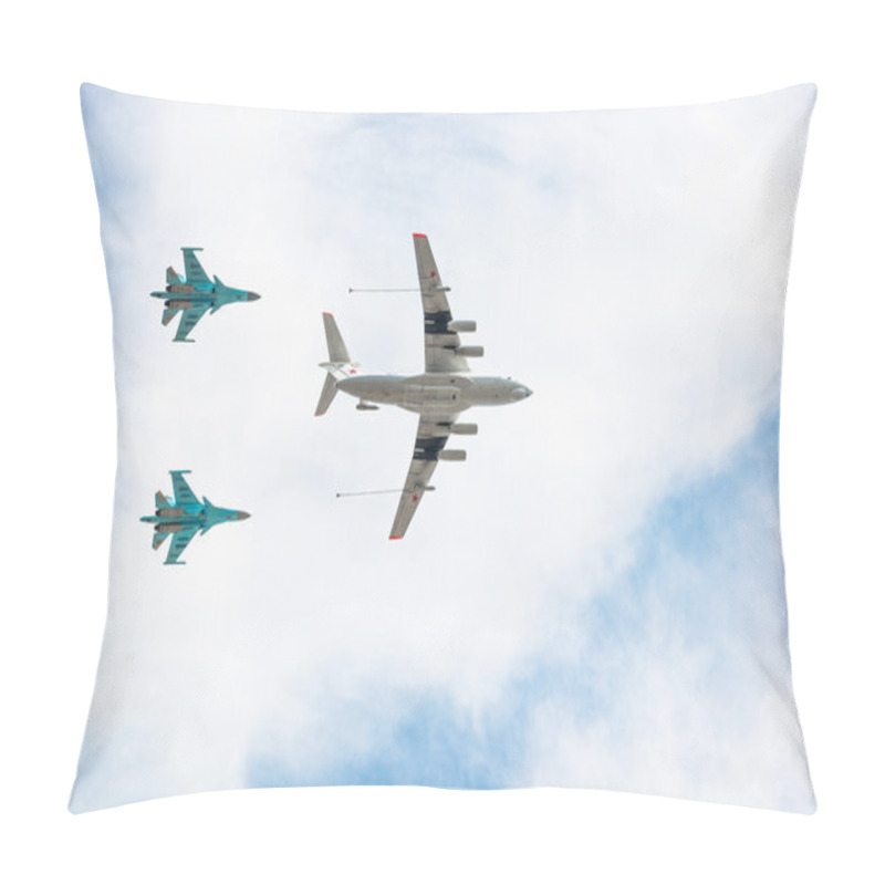 Personality  Airshow On Victory Parade In Moscow Pillow Covers