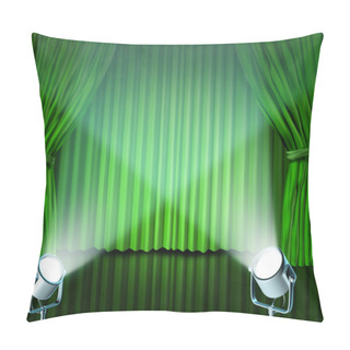 Personality  Spotlights On Green Velvet Cinema Curtains Pillow Covers
