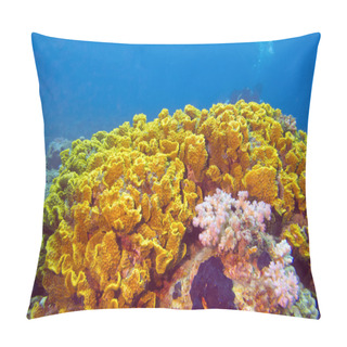 Personality   Yellow Coral Turbinaria Mesenterina , Underwater Pillow Covers