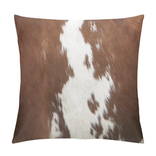 Personality  Side Of Cow With Red And White Hide Pillow Covers