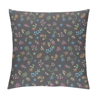 Personality  Vector Hand Drawn Doodle Flower Seamless Pattern Pillow Covers