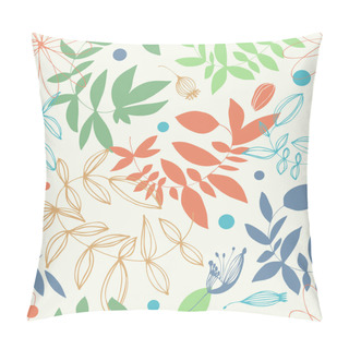 Personality  Floral Pattern In Pale Colors Pillow Covers