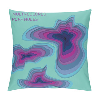 Personality  Print Multi Colored Puff Holes 2 Pillow Covers