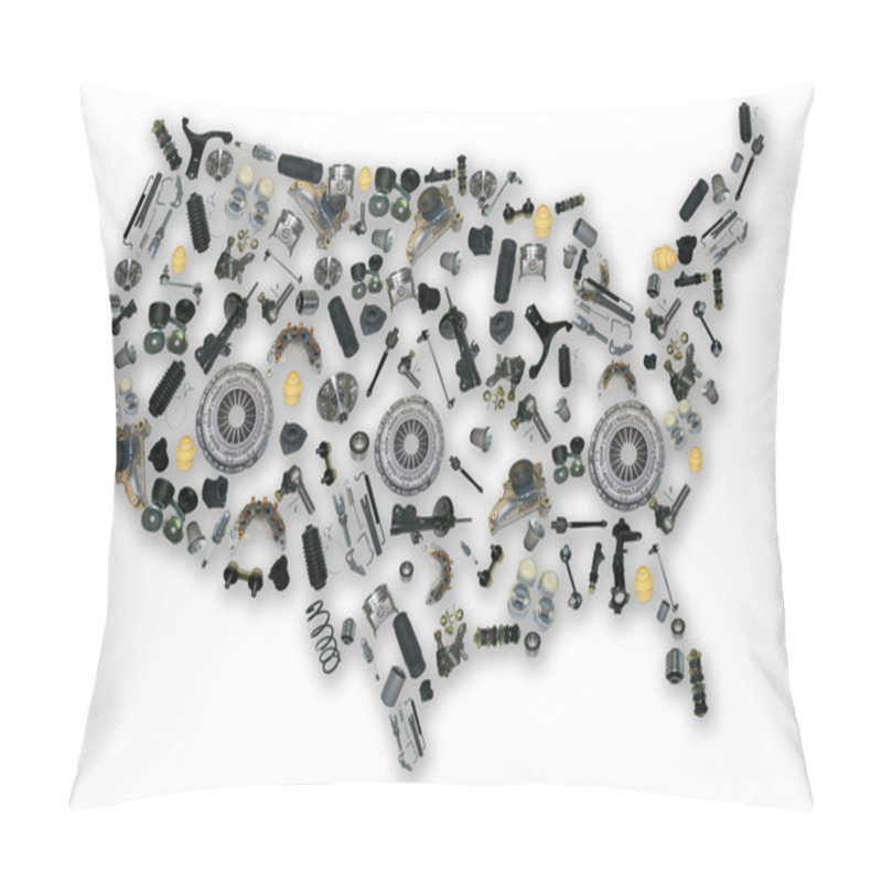 Personality  Spare parts map of america pillow covers