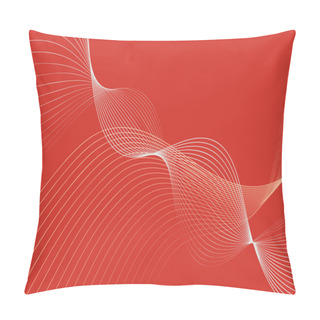 Personality  A Red Background With A Pattern Of White Lines Creates A Captivating Visual Contrast Pillow Covers