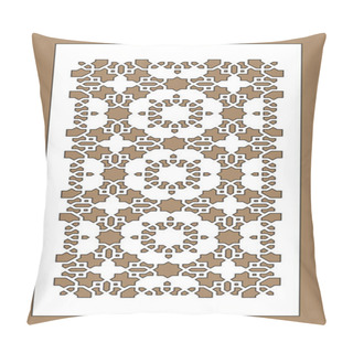 Personality  Arabic Cnc Vector Panel. Laser Cutting. Template For Interior Partition In Arabic Style. Cnc Decorative Panel Pillow Covers