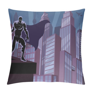 Personality  Superhero On Roof Pillow Covers
