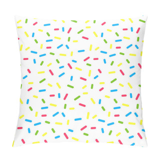 Personality  Colorful Donuts Glaze Seamless Pattern With Sprinkle Topping Pillow Covers