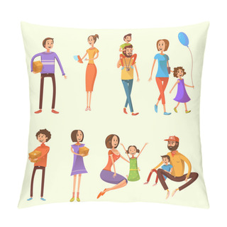 Personality  Family Cartoon Set Pillow Covers