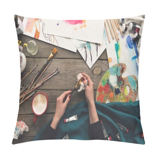 Personality  Painter Cleaning Brush Pillow Covers