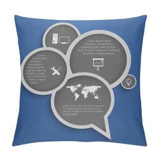 Personality  Modern Business Bubble Speech Template Style. Pillow Covers