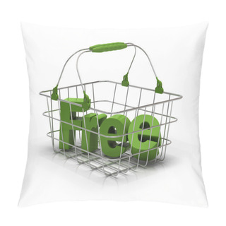 Personality  Free Shipping - Green Eco Friendly Basket Over White Pillow Covers