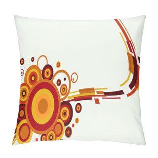 Personality  Abstract Background With Some Circles Different Colors And Place Pillow Covers