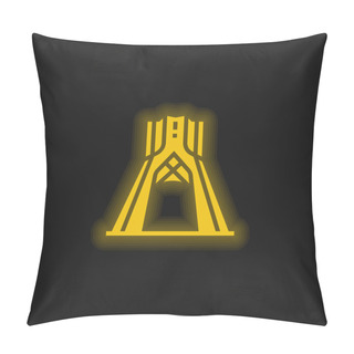 Personality  Azadi Yellow Glowing Neon Icon Pillow Covers