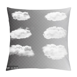 Personality  Vector Clouds Over Transparent Background Collection Pillow Covers
