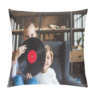 Personality  Kids With Vinyl Record Pillow Covers