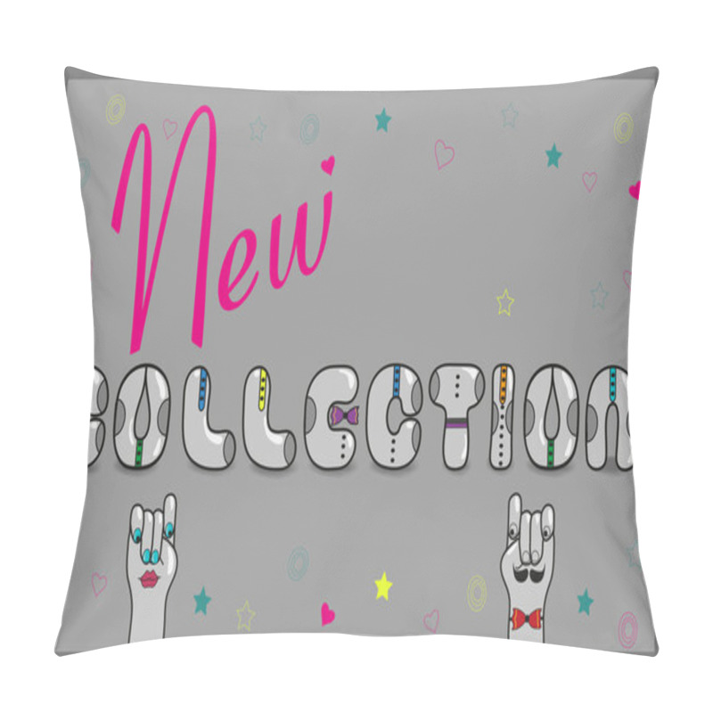 Personality  Inscription New Collection. Vector Illustration pillow covers