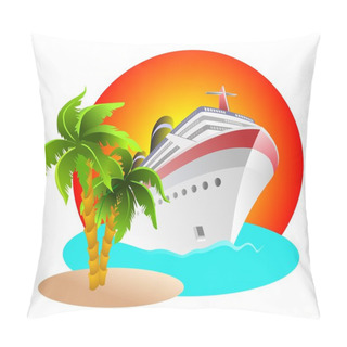 Personality  Cruise Clipart Pillow Covers