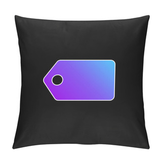 Personality  Black Label In Horizontal Position Blue Gradient Vector Icon Pillow Covers