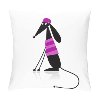 Personality  Fashion Dog Silhouette For Your Design Pillow Covers