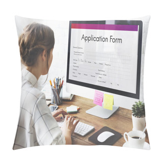 Personality  Woman Working In Design Studio Pillow Covers