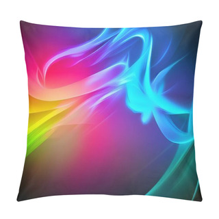Personality  Abstract Background With Neon Light And Motion Effects Pillow Covers