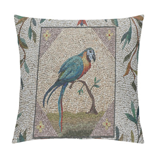 Personality  Parrot Mosaic - Vatican Gardens, Rome Pillow Covers