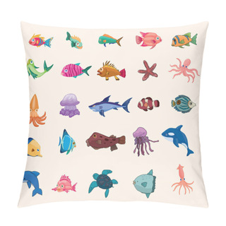 Personality  Cartoon Fish Icon Pillow Covers