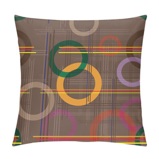 Personality  Abstract Background. Circles And Lines. Pillow Covers