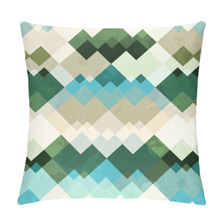 Personality  Retro Zigzag Seamless Pattern With Grunge Effect Pillow Covers