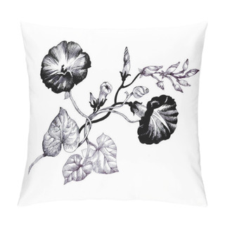 Personality  Floral Graphic Line Hand Drawn Bw Pillow Covers