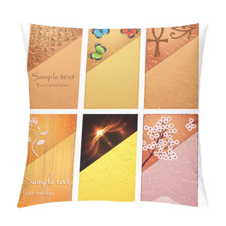 Personality  Set Of Natural Card For Design. Vector Pillow Covers