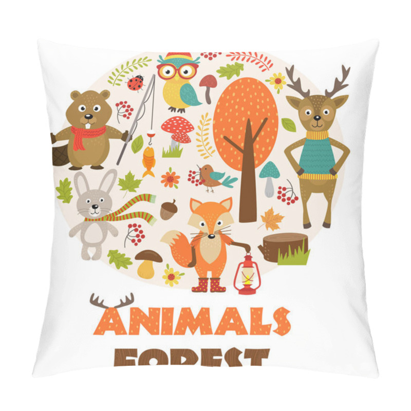 Personality  animals of forest part 2 pillow covers