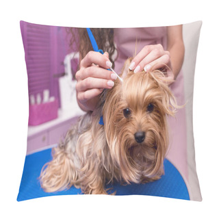 Personality  Groomer Cleaning Dog Ears Pillow Covers