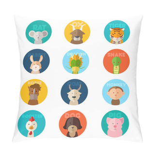 Personality  Chinese Zodiac Animal Pillow Covers